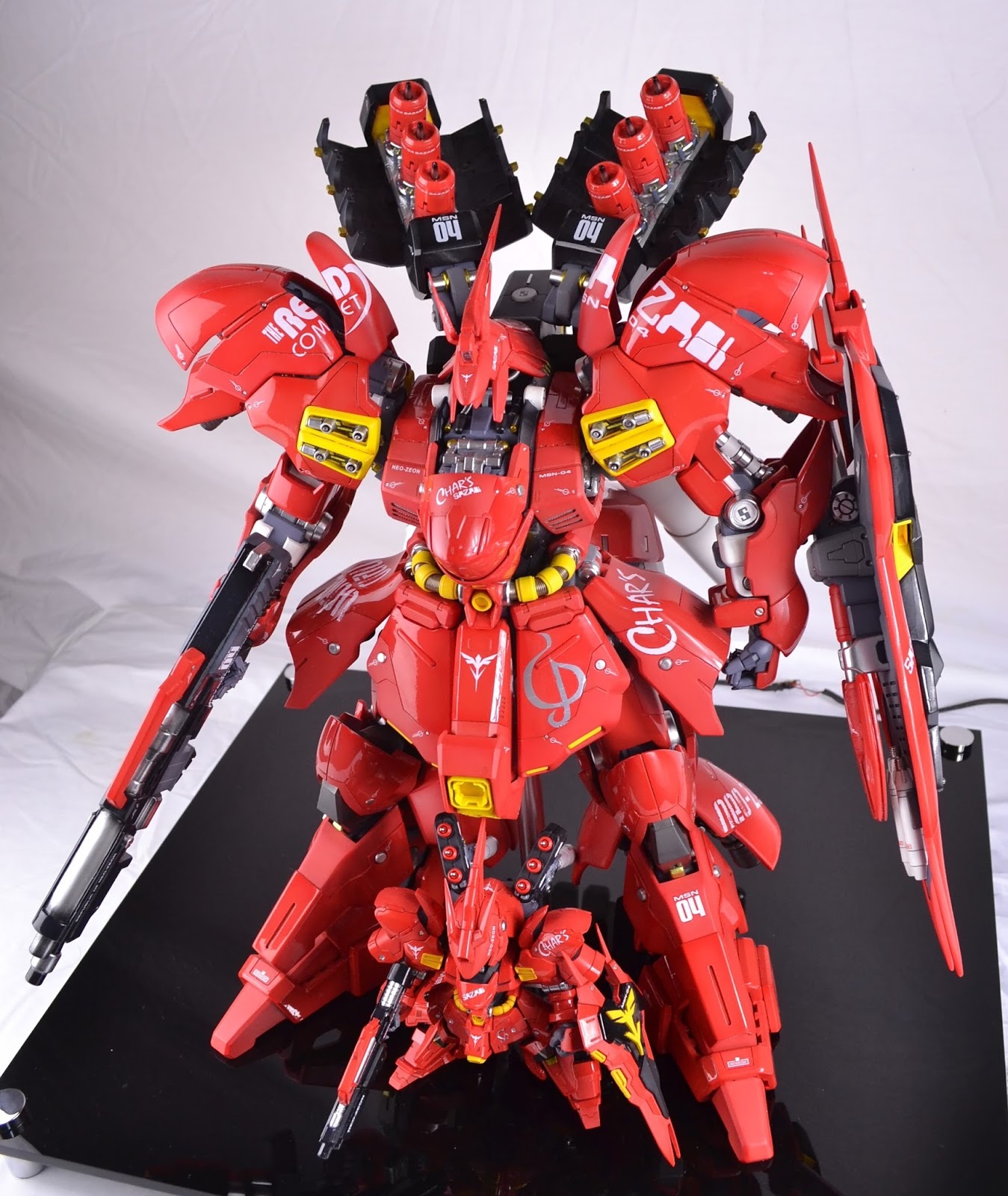 G-System 1比72 MSN-04 Sazabi+BB Sazabi 全手辦模型改裝上色完成品